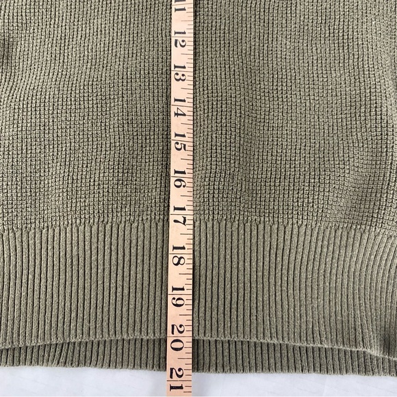 Ralph Lauren LRL Preppy Equestrian Cotton Henley Sweater Olive Orange L - Picture 6 of 6